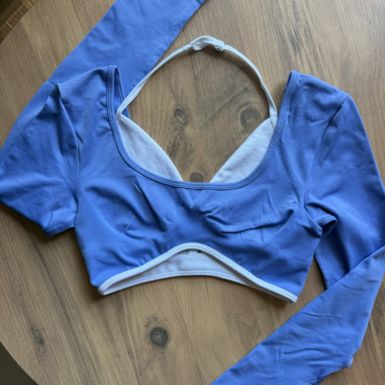 AZURE GÖK MAVİ LONGSLEEVE ( göğüs pedli )