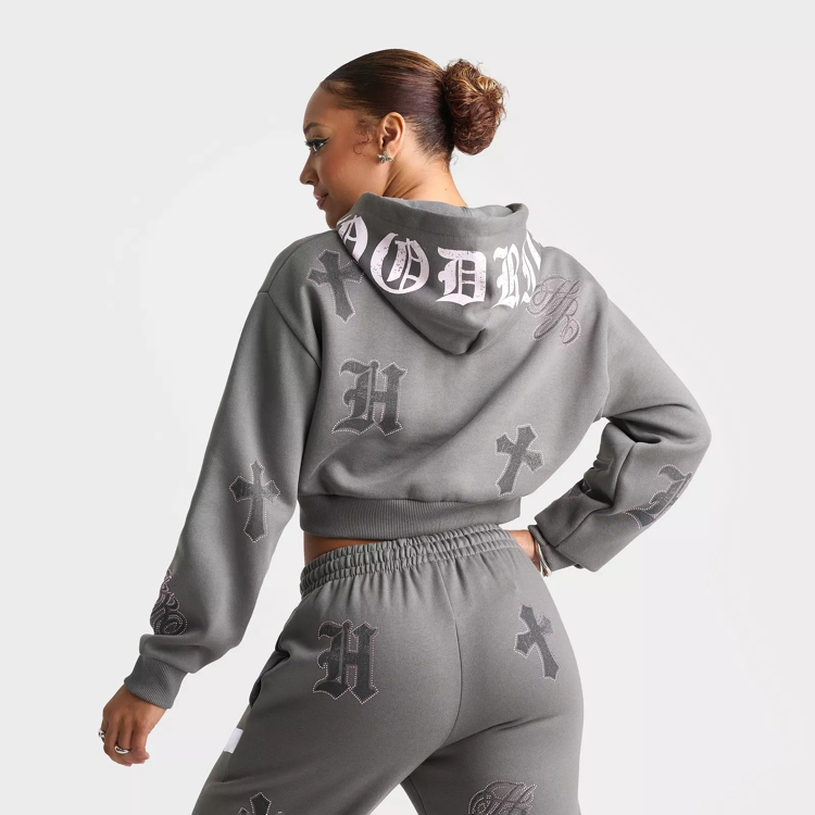 PINKY & ASHA ZIP CROPPED HOODIE