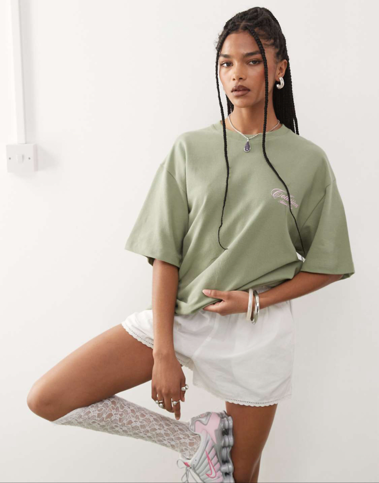 GREEN TOP TSHIRT OVERSIZED UNISEX