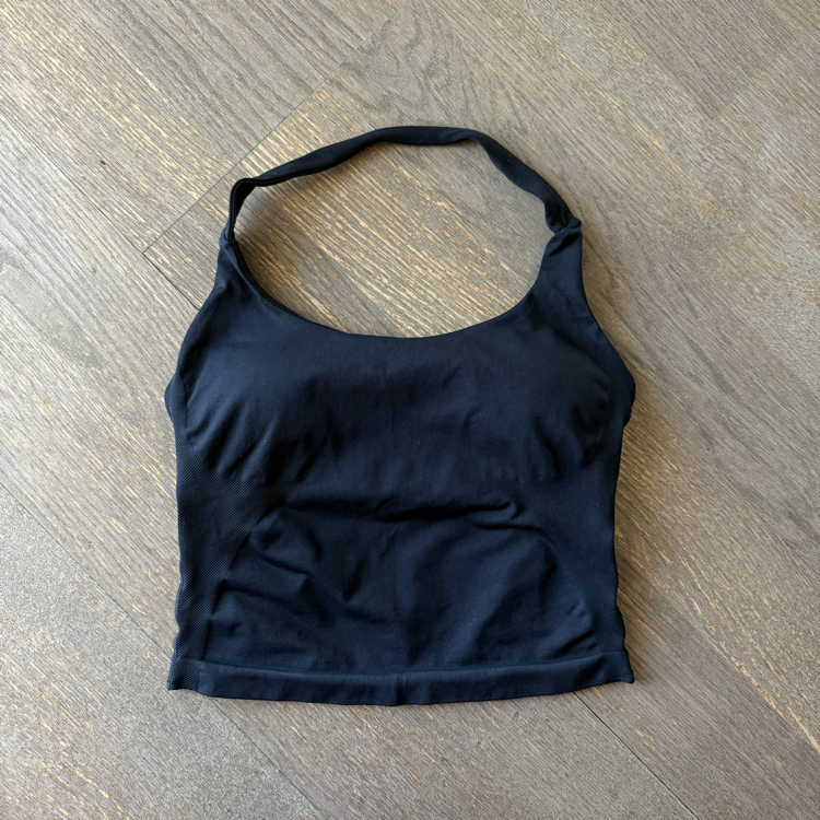 MIDNIGHT BLACK IMPACT HALTER BRA ( göğüs pedli)