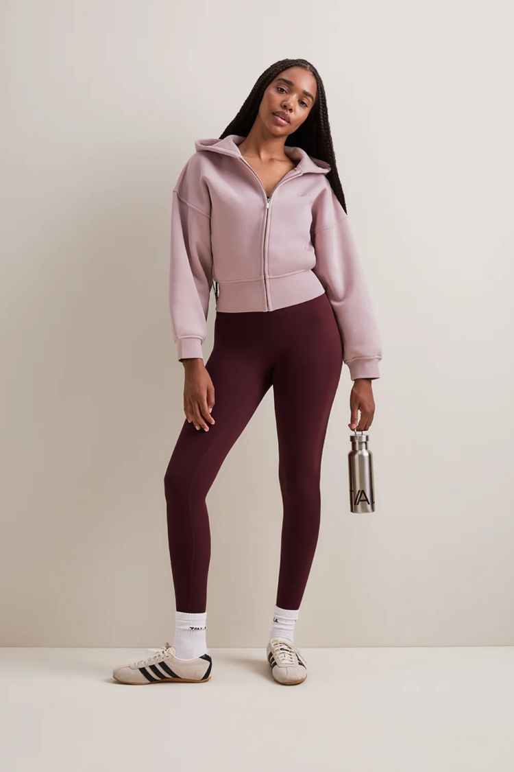 COCOON LIGHT PINK / TOZ PEMBE YARASA KOL ZIP HOODIE