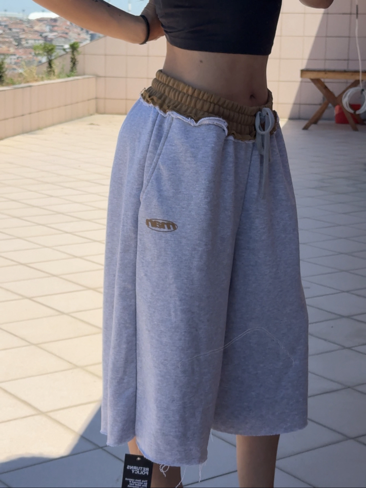 BOHO UNISEX JORTZ GREY ( ŞORTOLON )