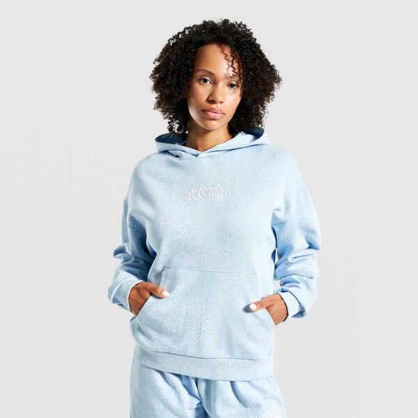 HR ZICZAC LIGHT BLUE ŞARDONSUZ HOODIE