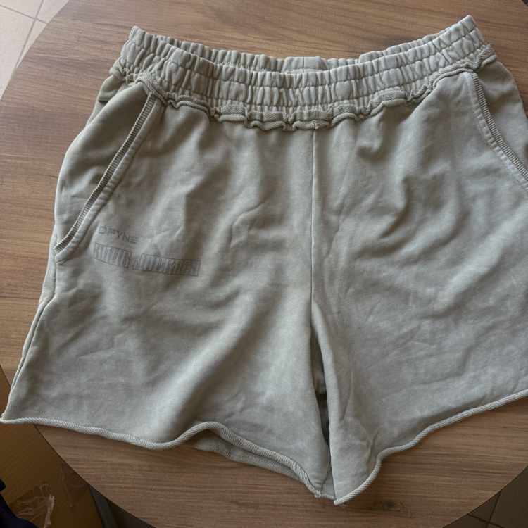 DFYNE UNISEX SHORTS ACID WASHED CREAM