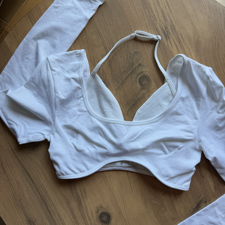 OFF WHITE LONGSLEEVE ( göğüs pedli)
