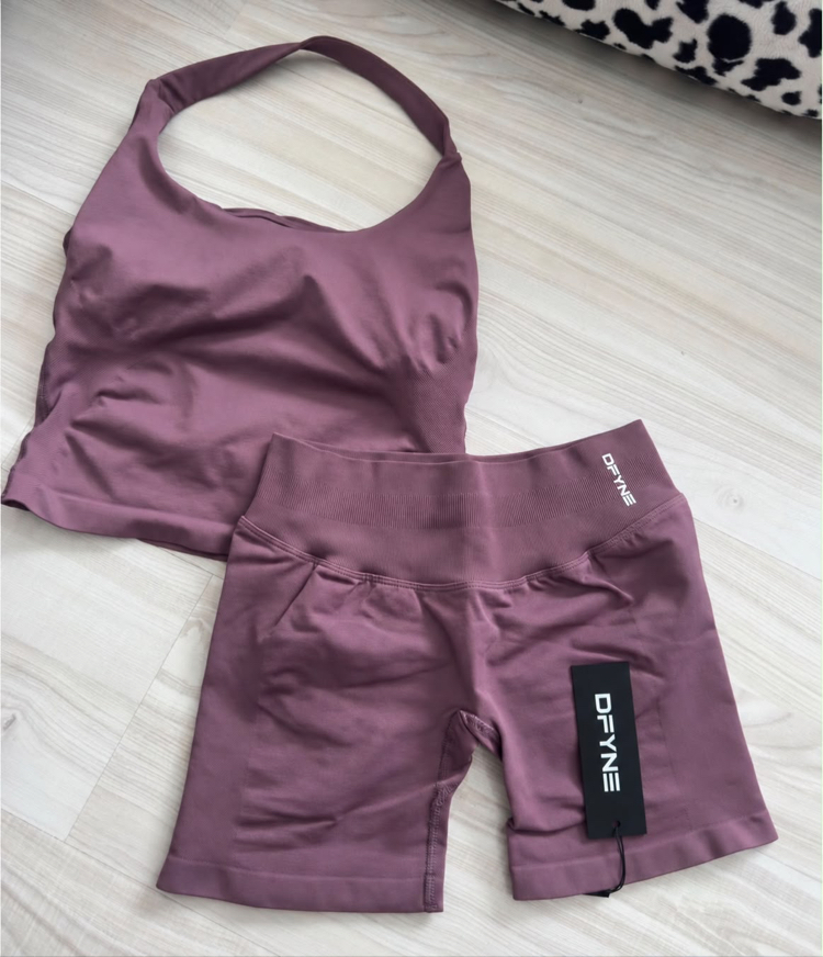 NO LOGO HALTER GRAPE & SHORTZ TAKIM