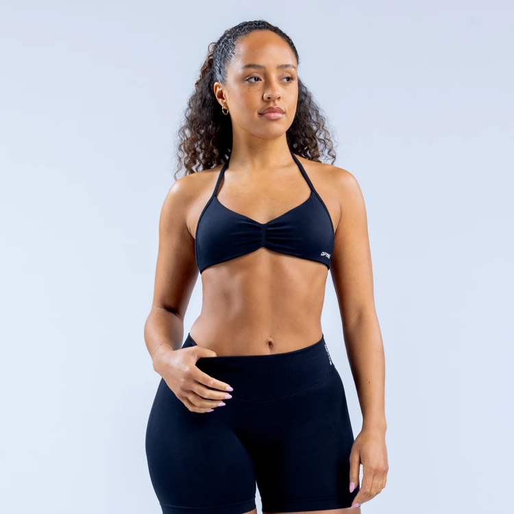 IMPACT STRAPPY BRA MIDNIGHT BLACK