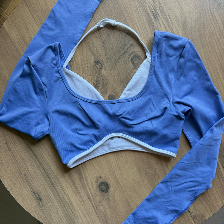 AZURE GÖK MAVİ LONGSLEEVE ( göğüs pedli )