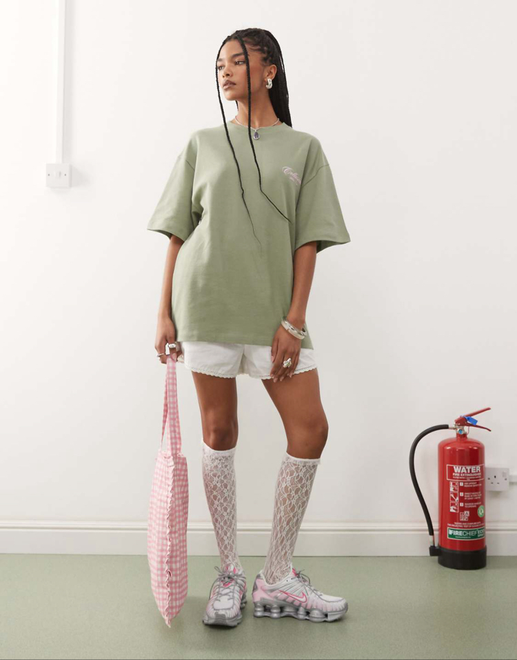 GREEN TOP TSHIRT OVERSIZED UNISEX