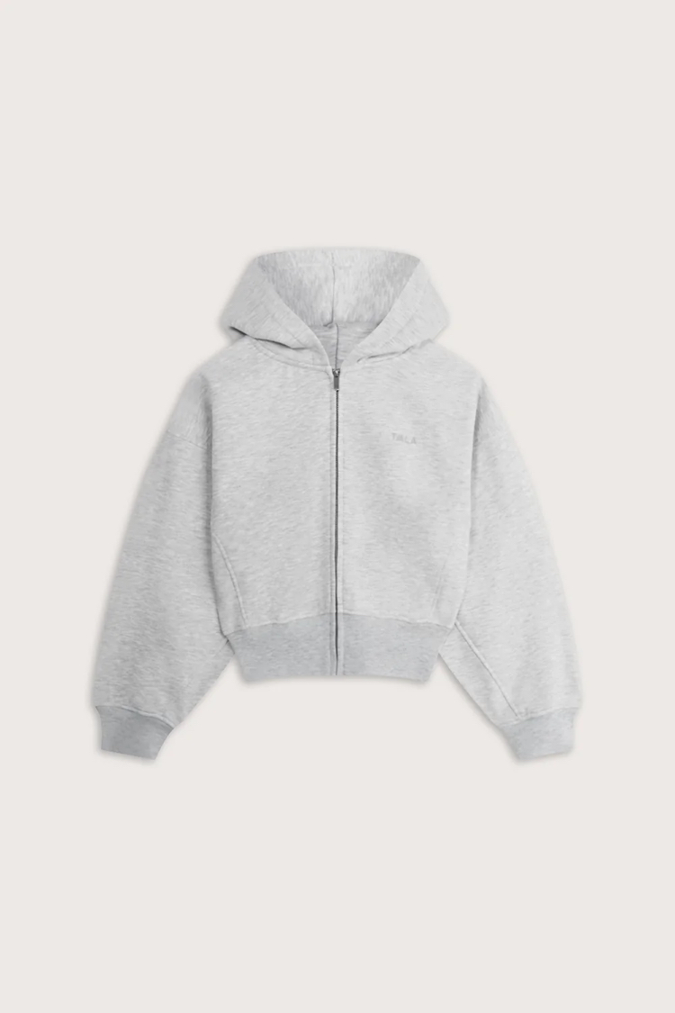 COCOON LIGHT GREY YARASA KOL ZIP HOODIE