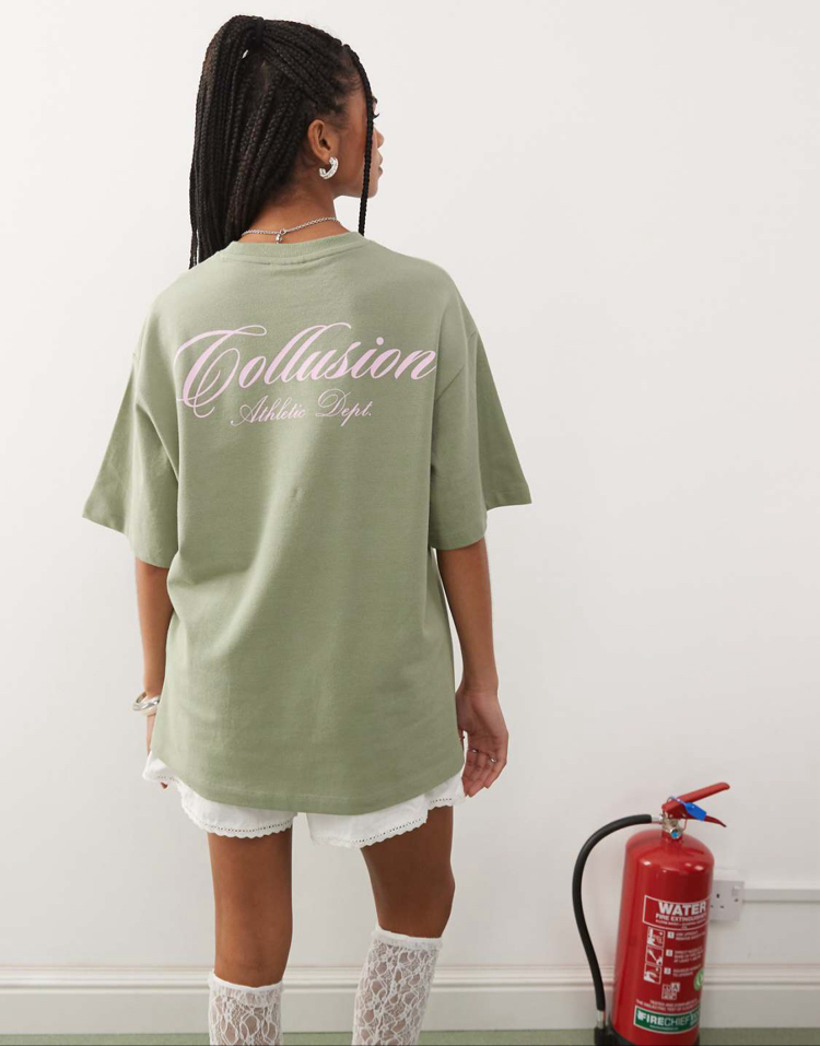 GREEN TOP TSHIRT OVERSIZED UNISEX