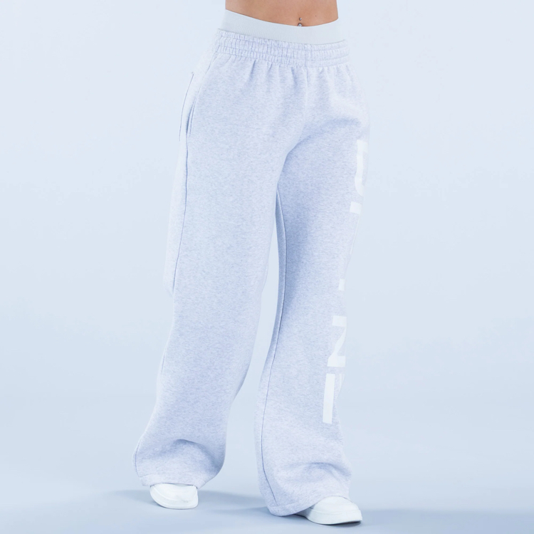 SIGNATURE LIGHT GREY WIDE LEG JOGGER