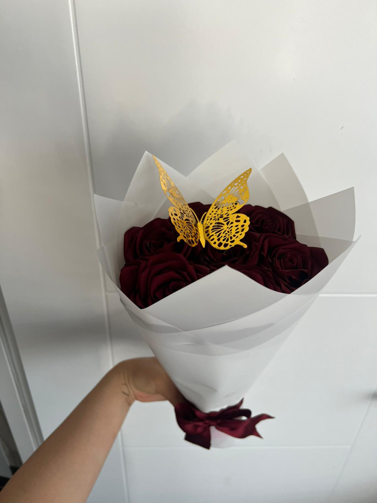 bordo gül buket’i