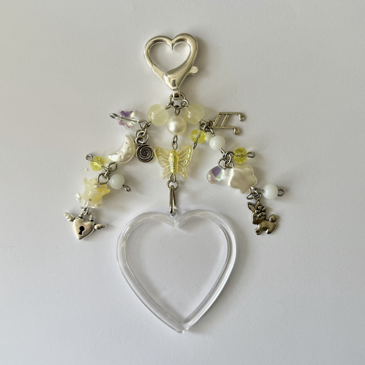 fotoğraflı anahtarlık charm~sarı