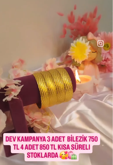 1.5 CM BİLEZİK 3 ADET 750 4 ADET 850 TL