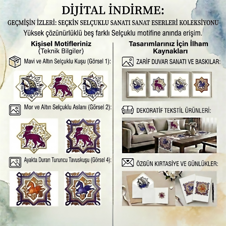 Geçmişin İzleri: 5'li Dijital Motif Paketi