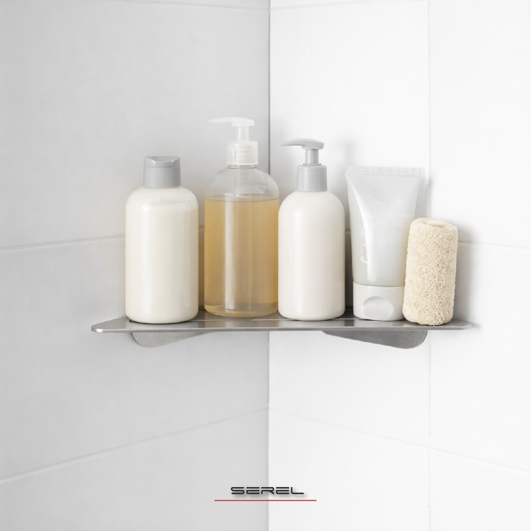 Serel - Paslanmaz Banyo Köşe Rafı