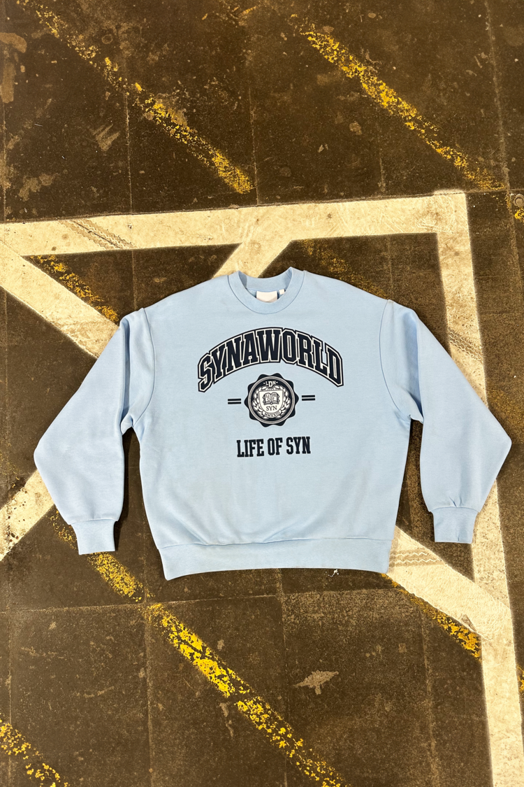Syna World Varsity Sweater - Light Blue