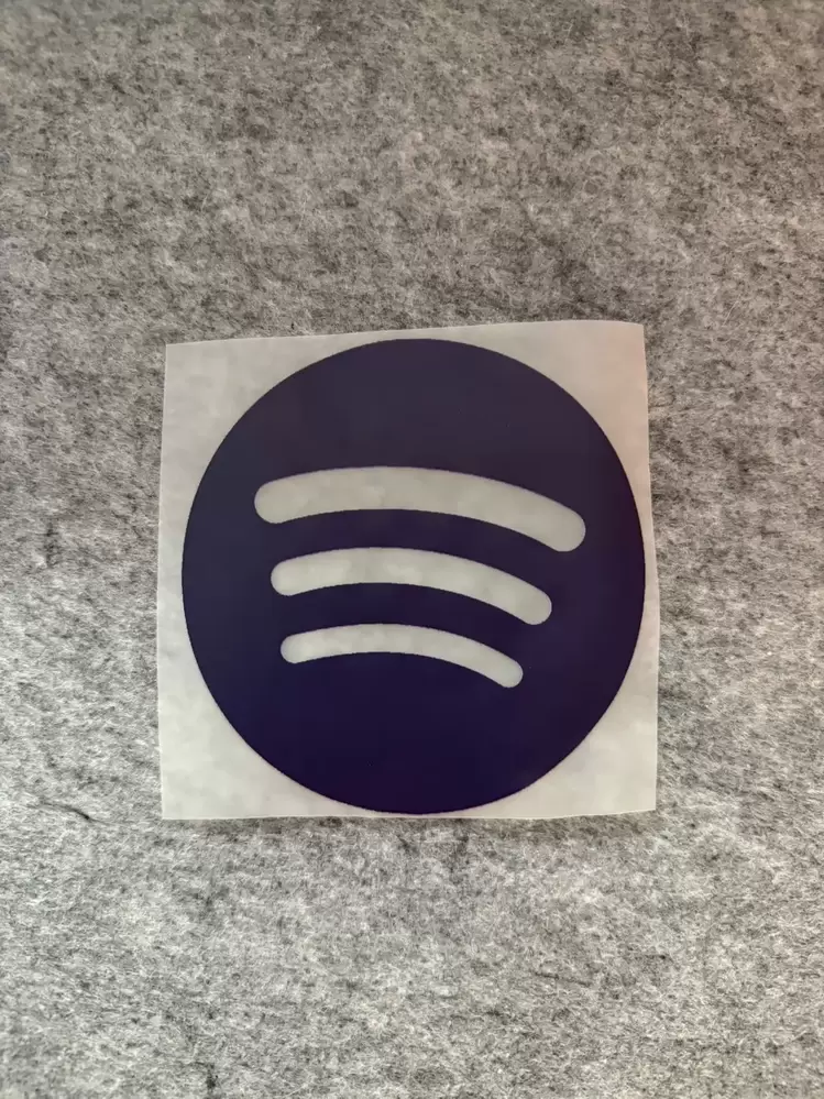 Mor Spotify Logo Sponsor DTF Baskı