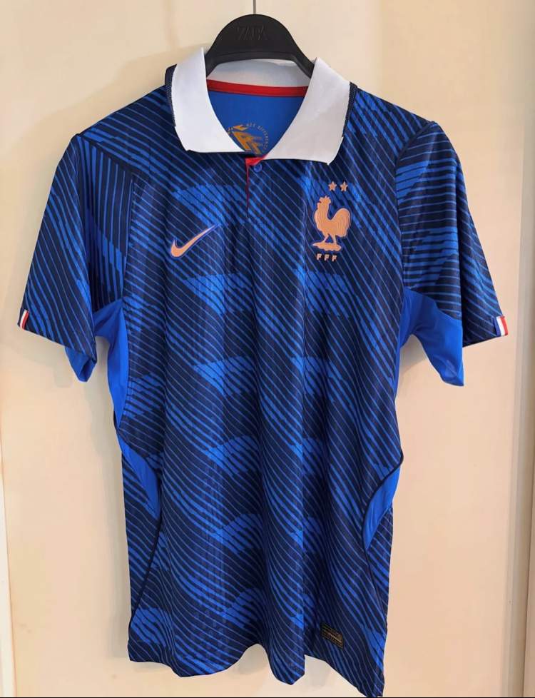 2026-27 Fransa Lacivert Yakalı Kabartma Logo X Jersey