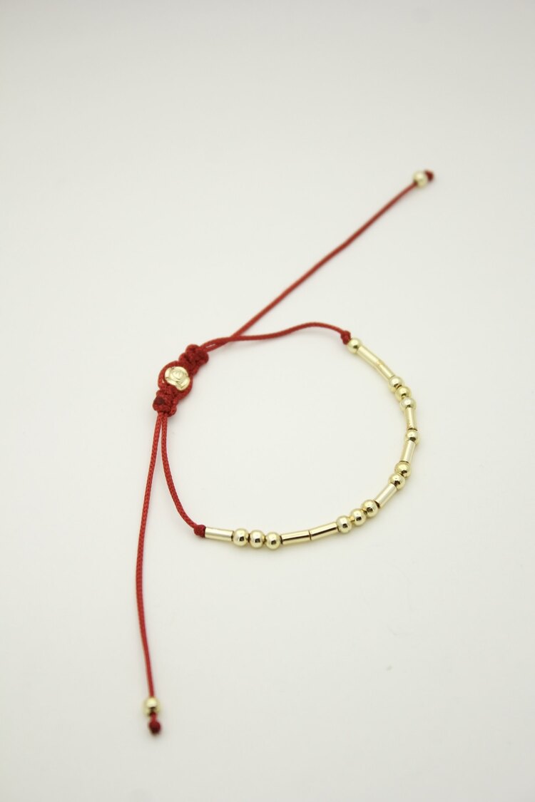 Morse Codes Bileklik | Gold | SANA ÖZEL