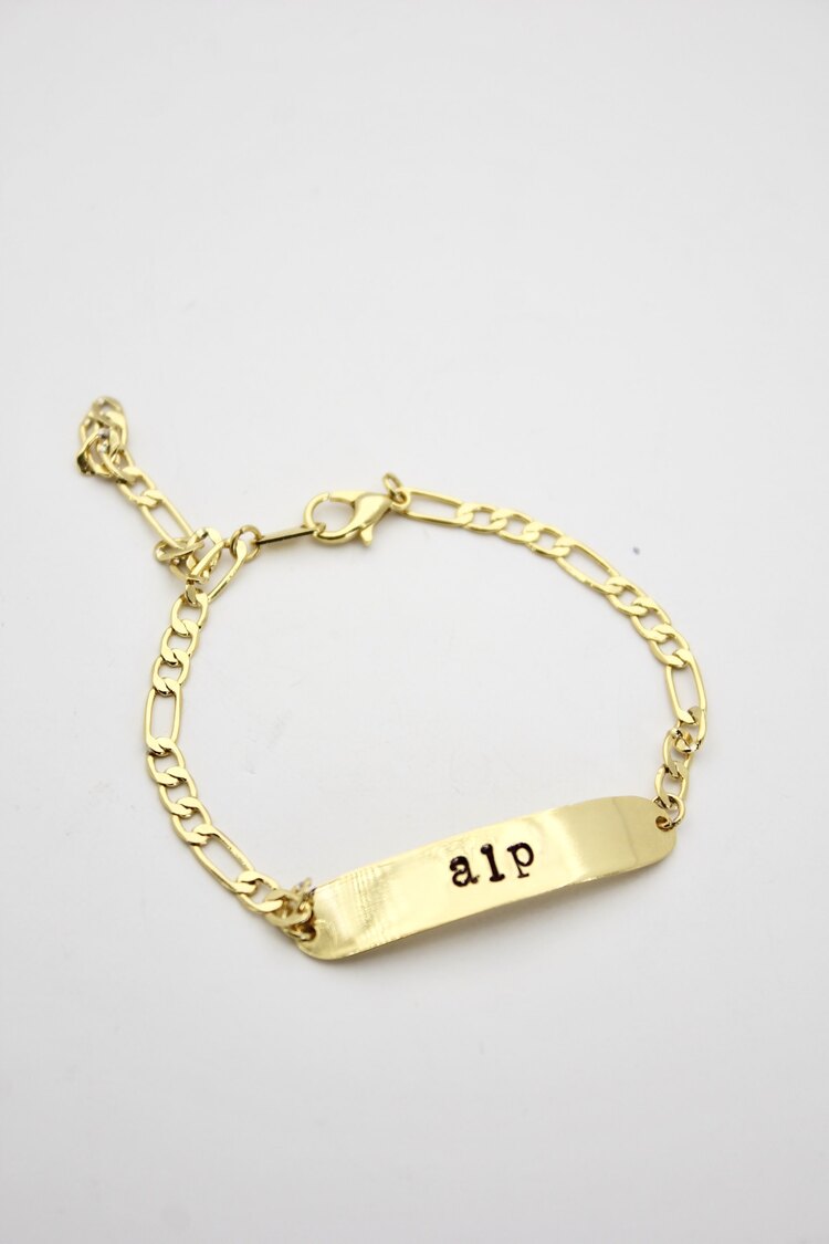 Plaka Bileklik | 7x40 | Gold | SANA ÖZEL