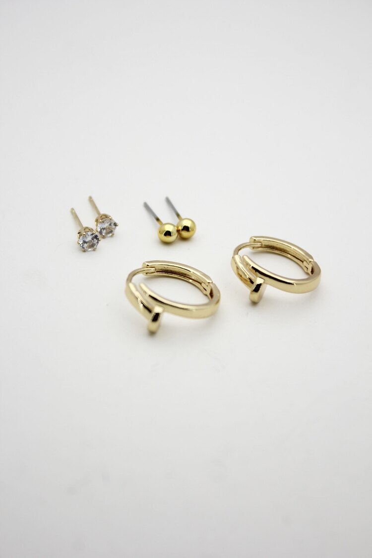Altılı Set Küpe | Gold