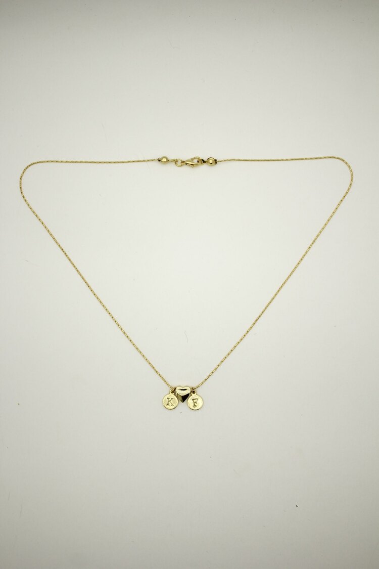 Kalbim Senin Mini Plakalı Kolye | Gold | SANA ÖZEL