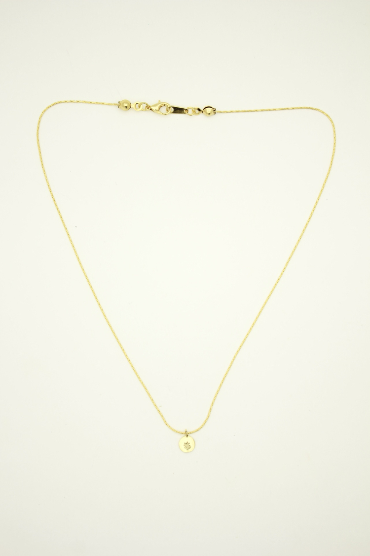 Mini Pul Kolye | Gold | SANA ÖZEL