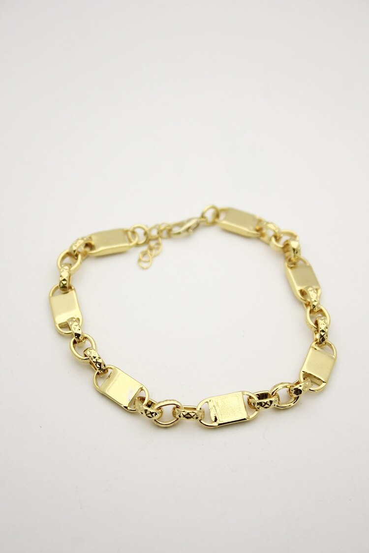 Kilit Zincir Bileklik | Gold 