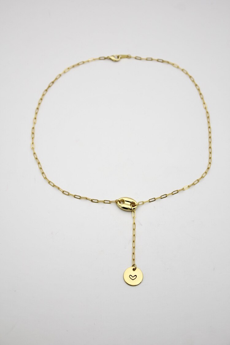 Pul Sallantılı Düğme Kolye | Gold | SANA ÖZEL