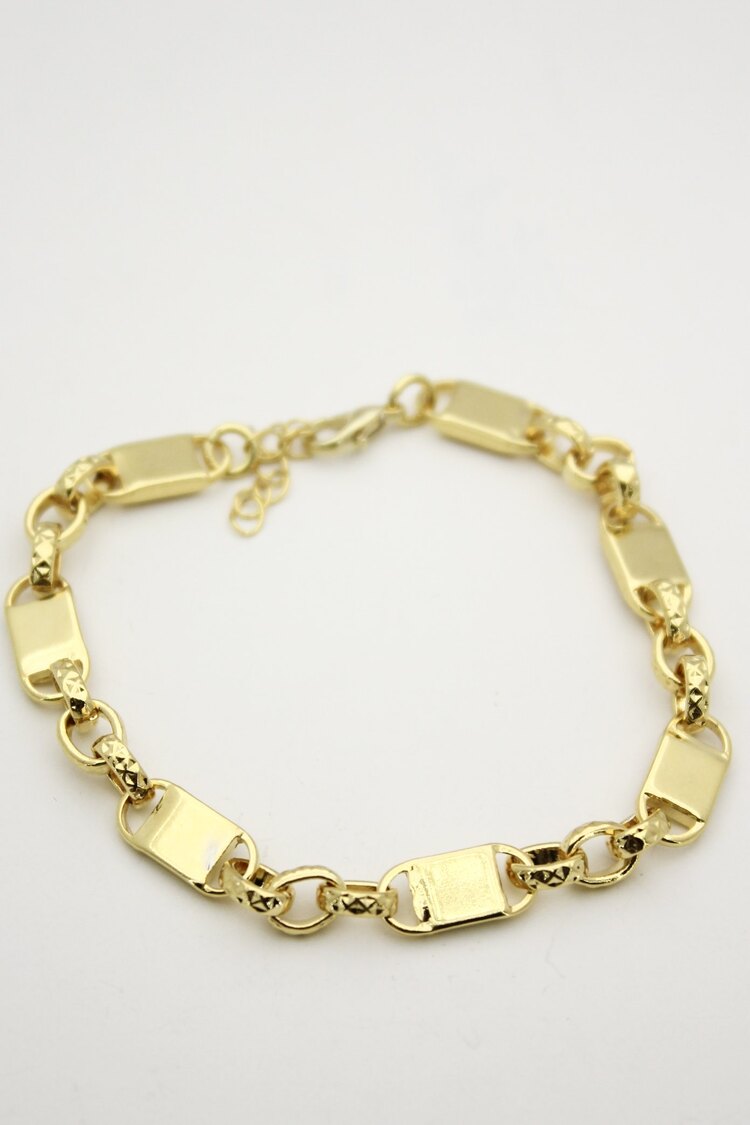 Kilit Zincir Bileklik | Gold 