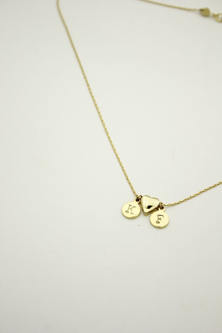 Kalbim Senin Mini Plakalı Kolye | Gold | SANA ÖZEL