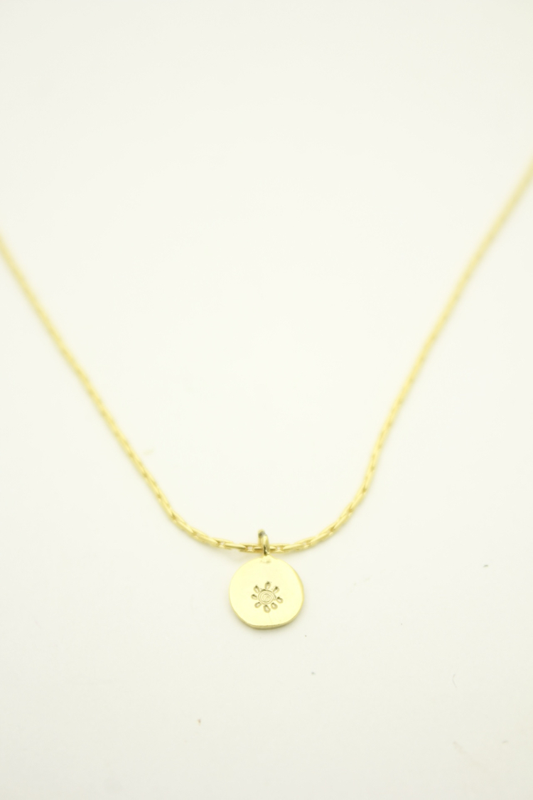 Mini Pul Kolye | Gold | SANA ÖZEL