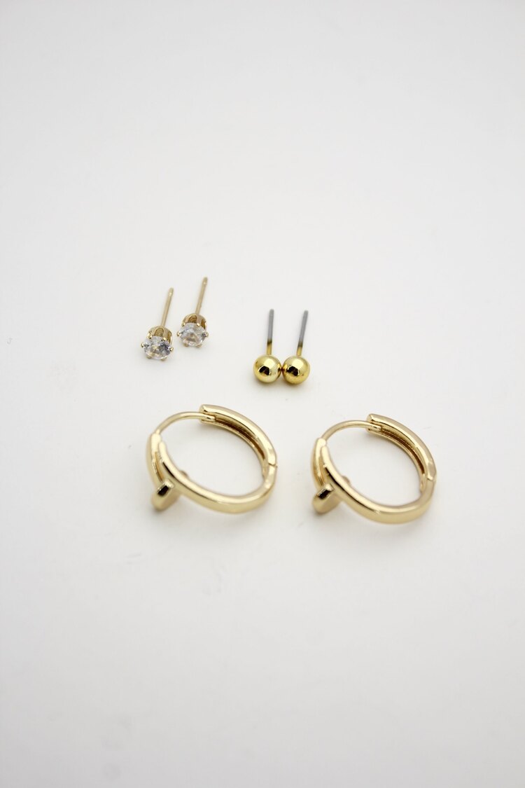 Altılı Set Küpe | Gold