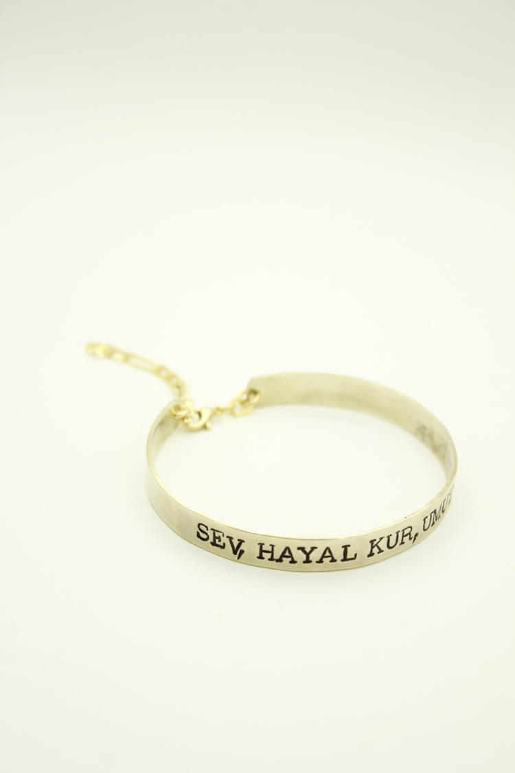 Kelepçe Bileklik | 7x155 | Gold | SANA ÖZEL