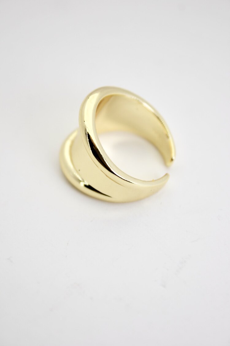 VIP Kenarları Kıvrık Yüzük | Gold
