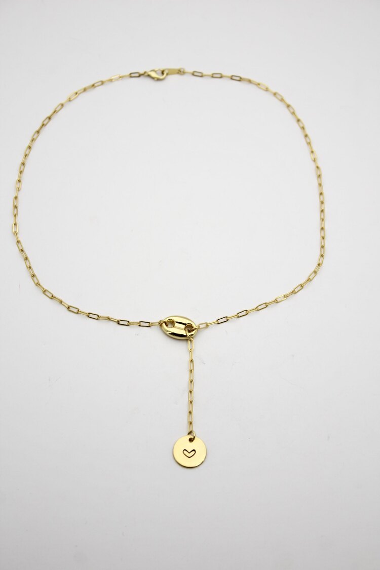 Pul Sallantılı Düğme Kolye | Gold | SANA ÖZEL