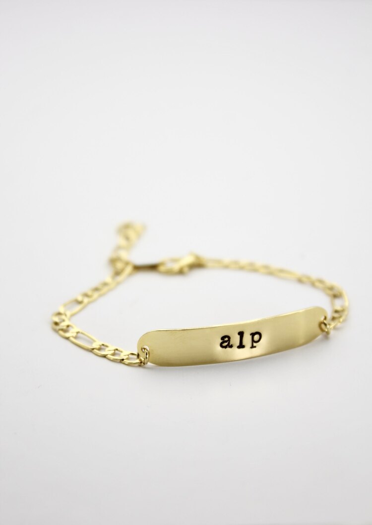 Plaka Bileklik | 7x40 | Gold | SANA ÖZEL