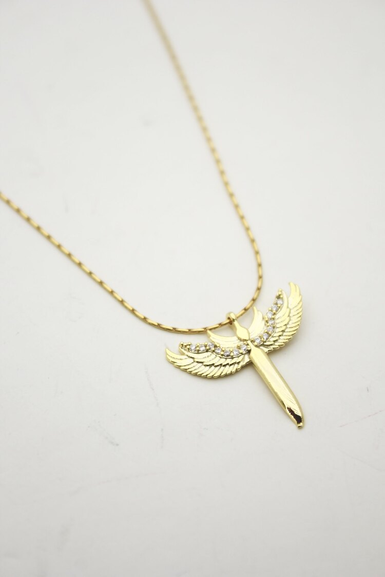 Mikail Meleği Kolye | Gold