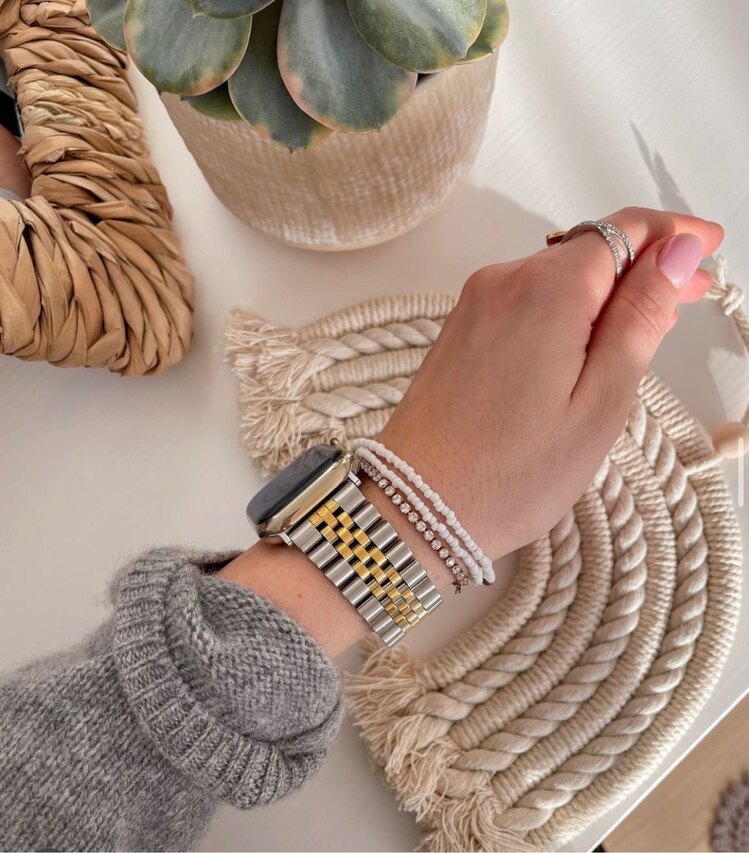 App watch Gümüş-Gold Rolex Kordon