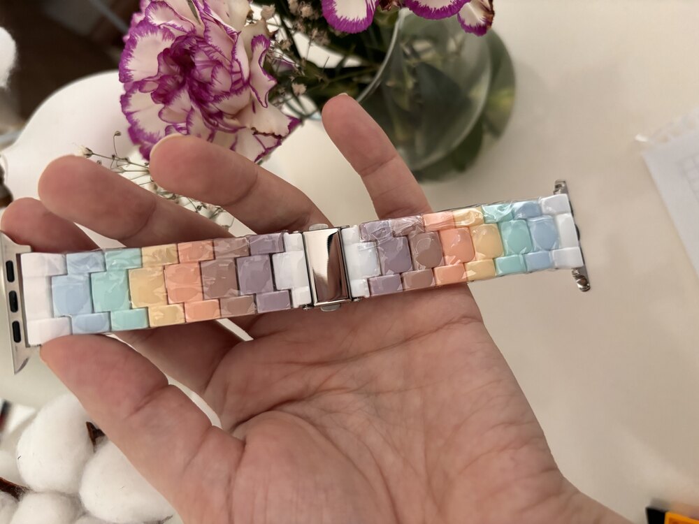 Appwatch Uyumlu 38-40-41mm Colorful Kemik Kordon