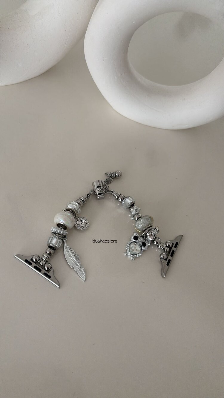 Apple Watch uyumlu Baykuş Motifli Pandora Charm Kordon 38-40-41mm