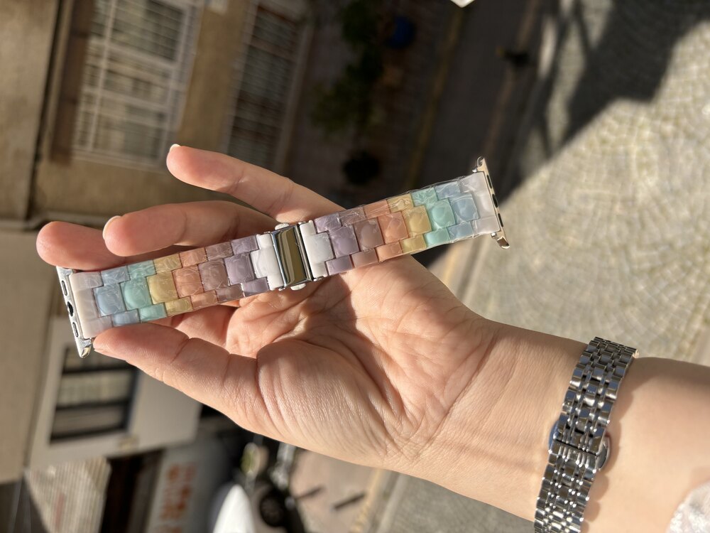 Appwatch Uyumlu 38-40-41mm Colorful Kemik Kordon