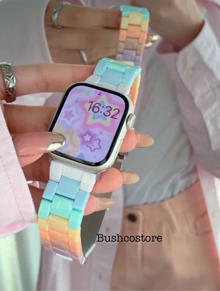 Appwatch Uyumlu 38-40-41mm Colorful Kemik Kordon