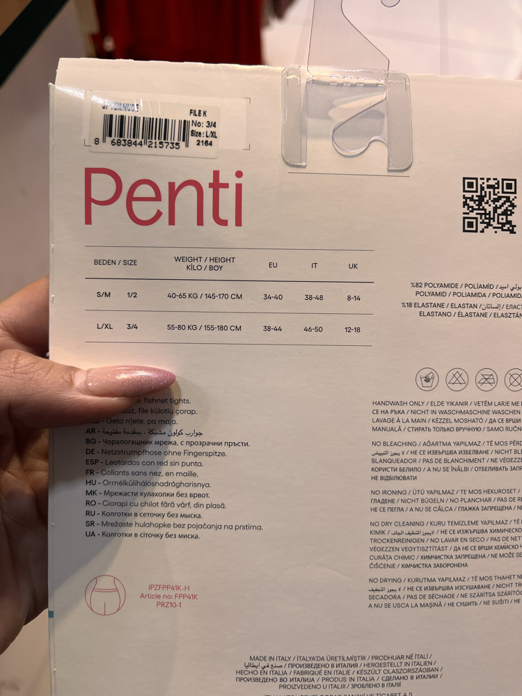 LXL ten rengi file külotlu çorap