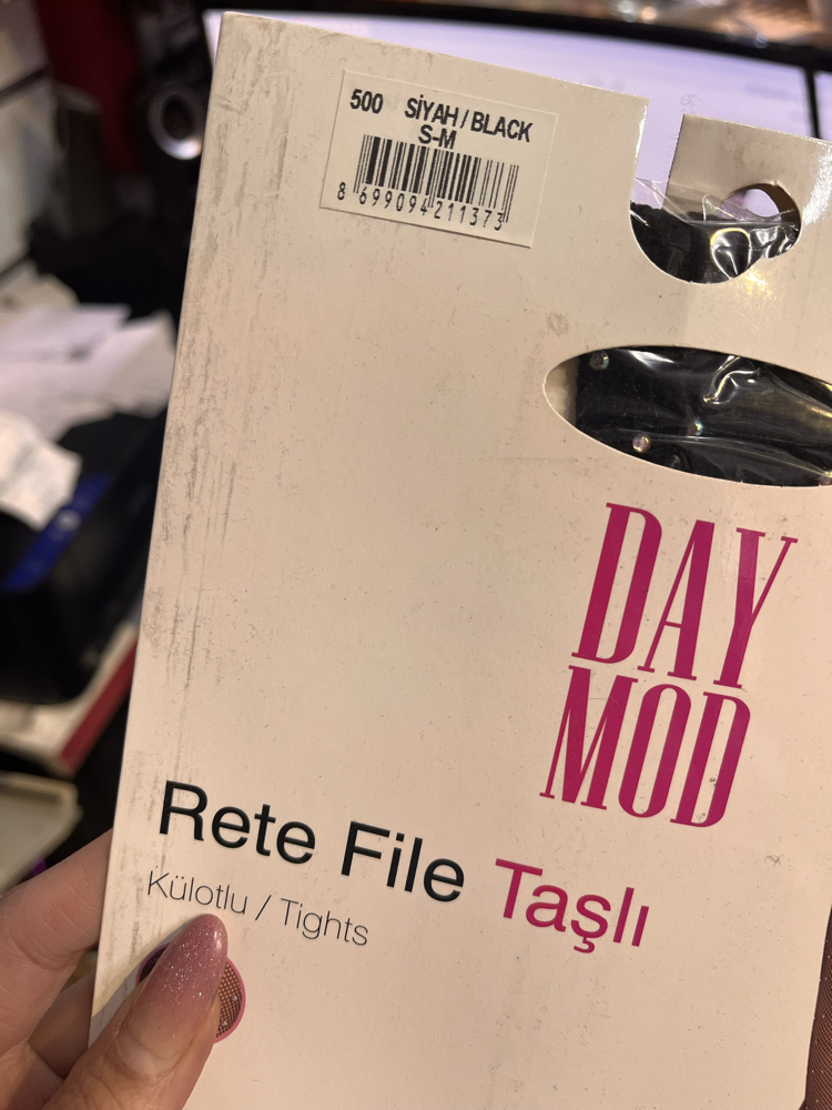 SM beden taşlı külotlu çorap