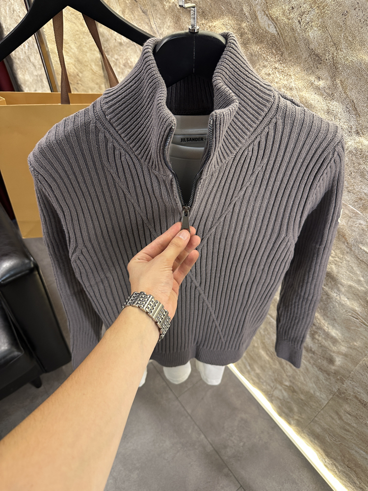Moncler Vizon Rengi Örme Triko Kazak
