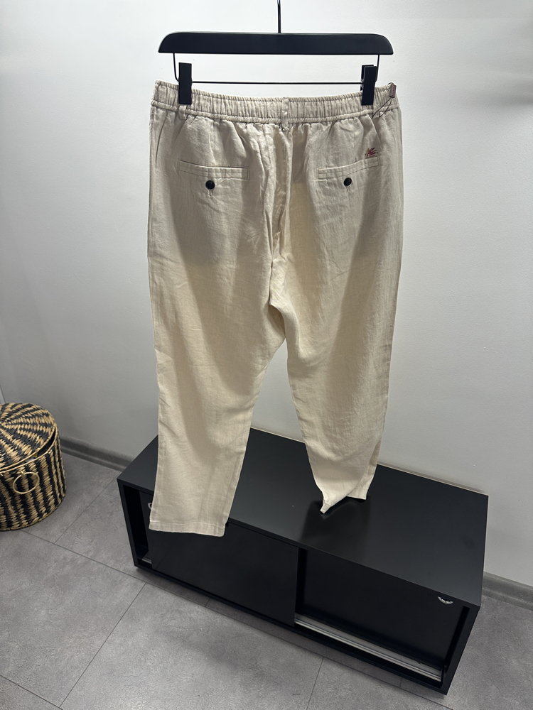 Etro Krem Keten Pantolon