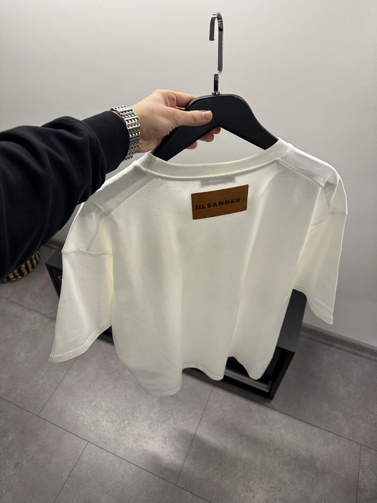 Jil Sander Crew Neck Back Logo T-Shirt